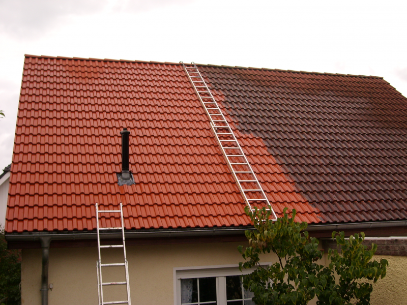 Démoussage et nettoyage de toiture à la Maule - C.A Couverture dans les Yvelines.